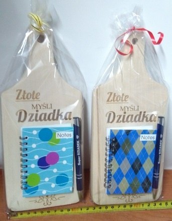 Deska + notes DZIADEK 26,5 x 11,5 cm. Deska + notes DZIADEK 26,5 x 11,5 cm.
