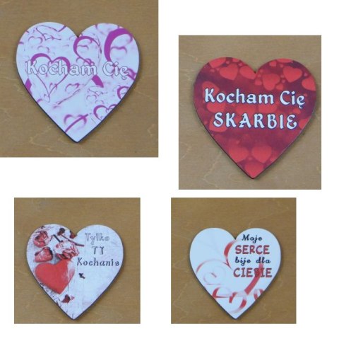 Magnes serce 5szt. WALENTYNKA 10 x 10 cm.| P828 Magnes serce 5szt. WALENTYNKA 10 x 10 cm.| P828