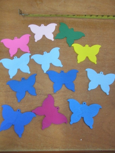 Motyle drewno zawieszka 12szt. | D21443 Motyle drewno zawieszka 12szt. | D21443