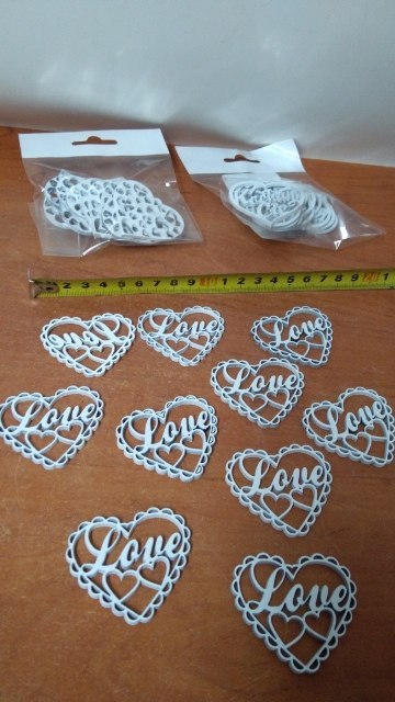 Serce drewniane zawieszka walentynka 10szt 5cm Serce drewniane zawieszka walentynka 10szt 5cm
