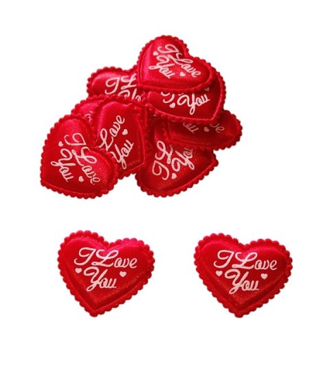 Serce na klips I Love You 10szt. Serce na klips I Love You 10szt.