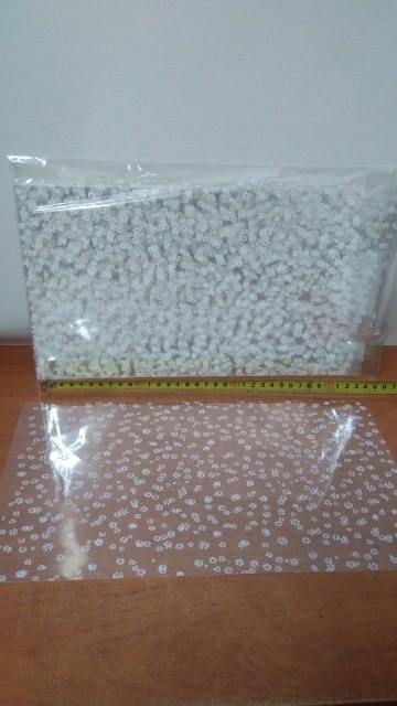 Worek celofan 25szt. 20x35cm BIAŁE KWIATY Worek celofan 25szt. 20x35cm BIAŁE KWIATY